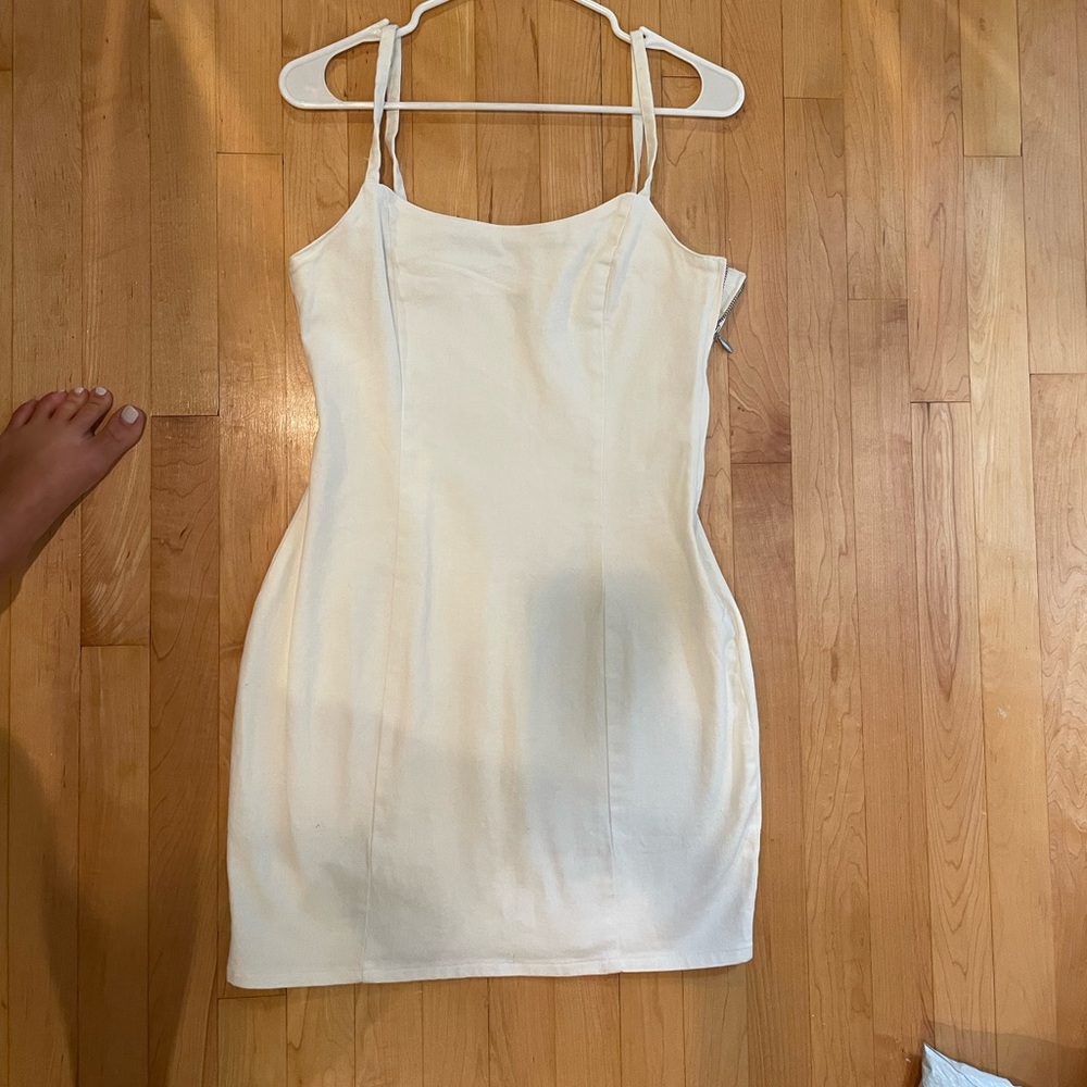 White denim dress